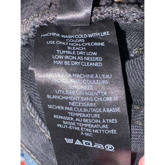 We The Free Shorts Size 24 Womens Cut Off Button Fly Dark Wash Black Denim - Picture 8 of 8